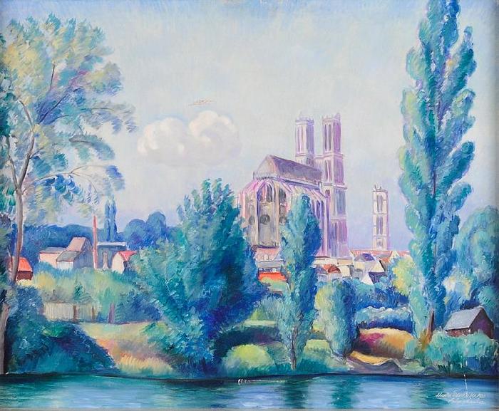 Helge Johansson Mantes France oil painting image